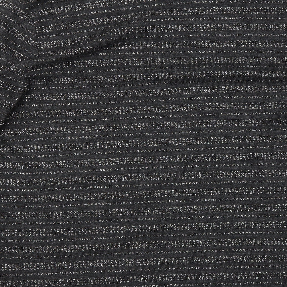 Dorothy Perkins Womens Grey Striped  Pullover Jumper Size 14