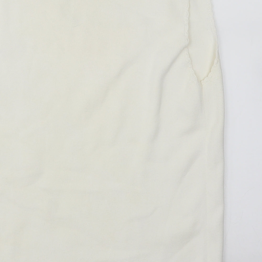 Trader Womens White   Vest Jumper Size 16