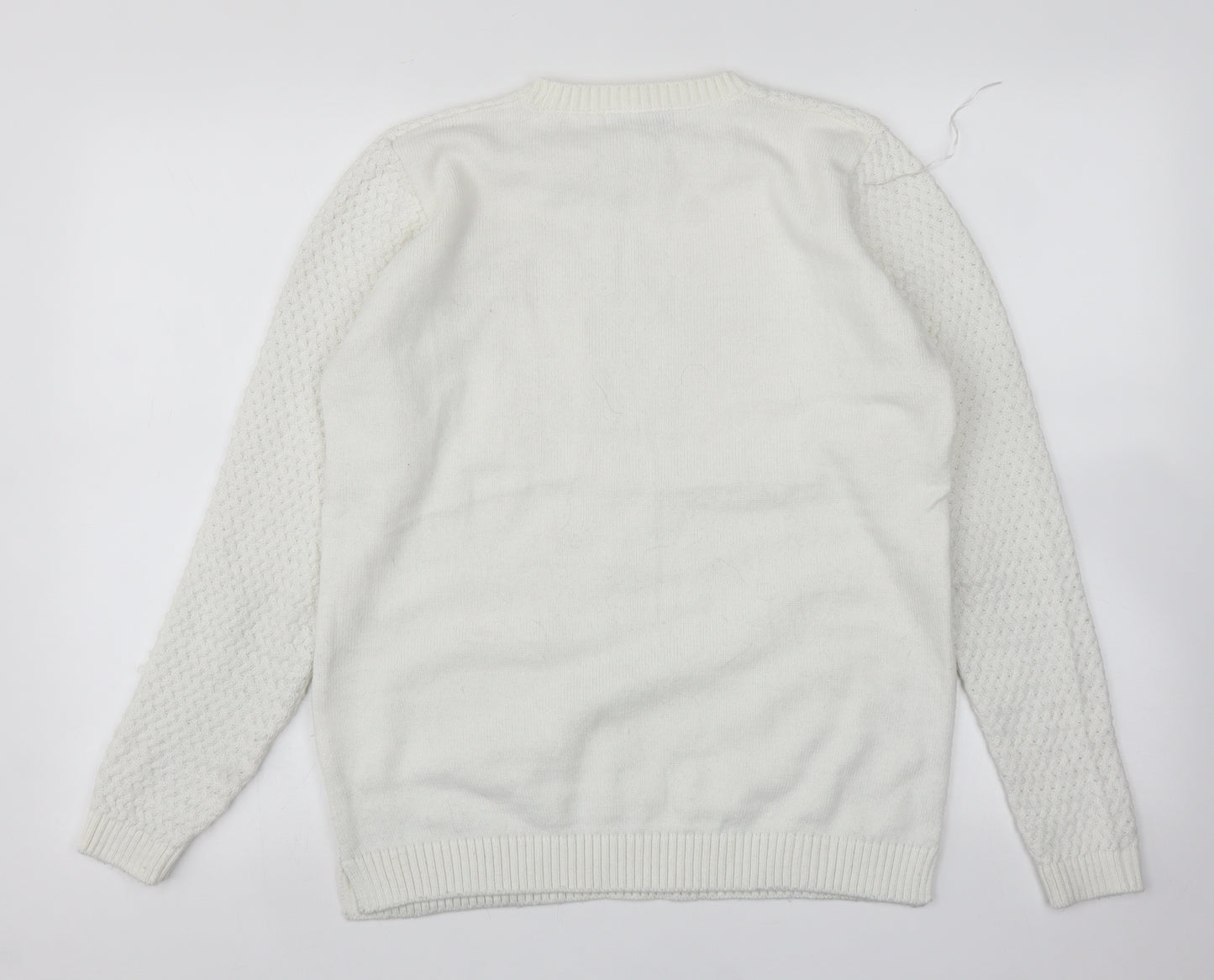 Preworn Womens White   Pullover Jumper Size M