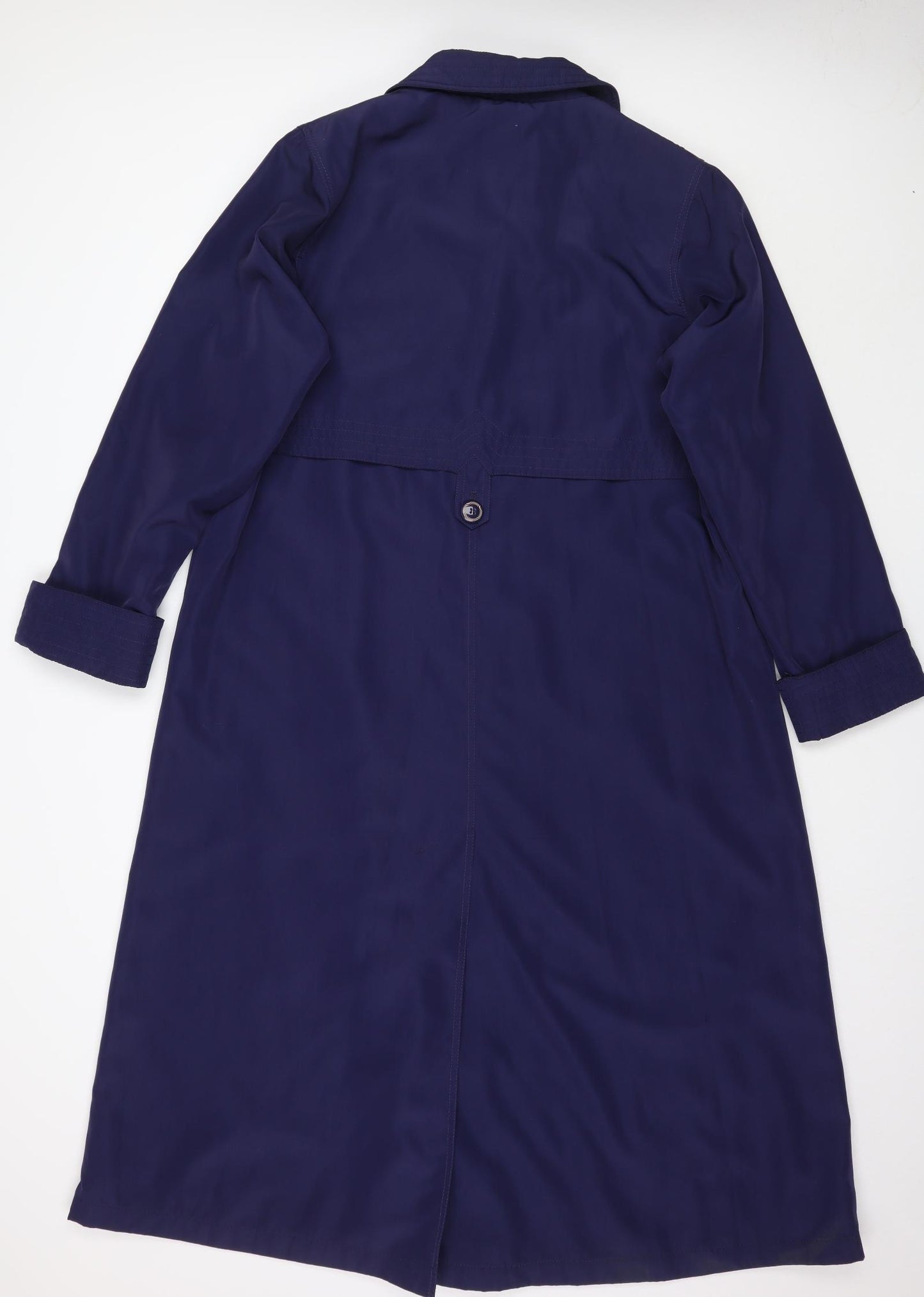 ELVI Womens Blue   Trench Coat Coat Size L