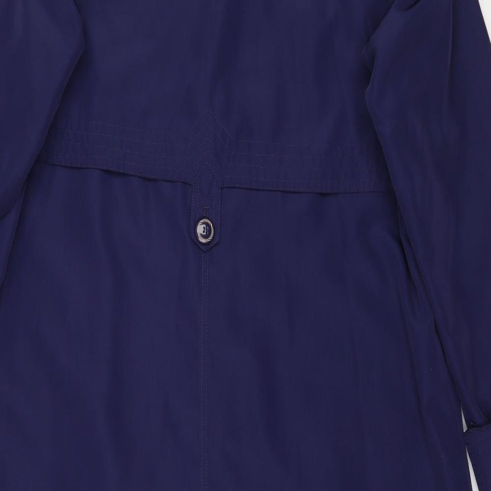 ELVI Womens Blue   Trench Coat Coat Size L