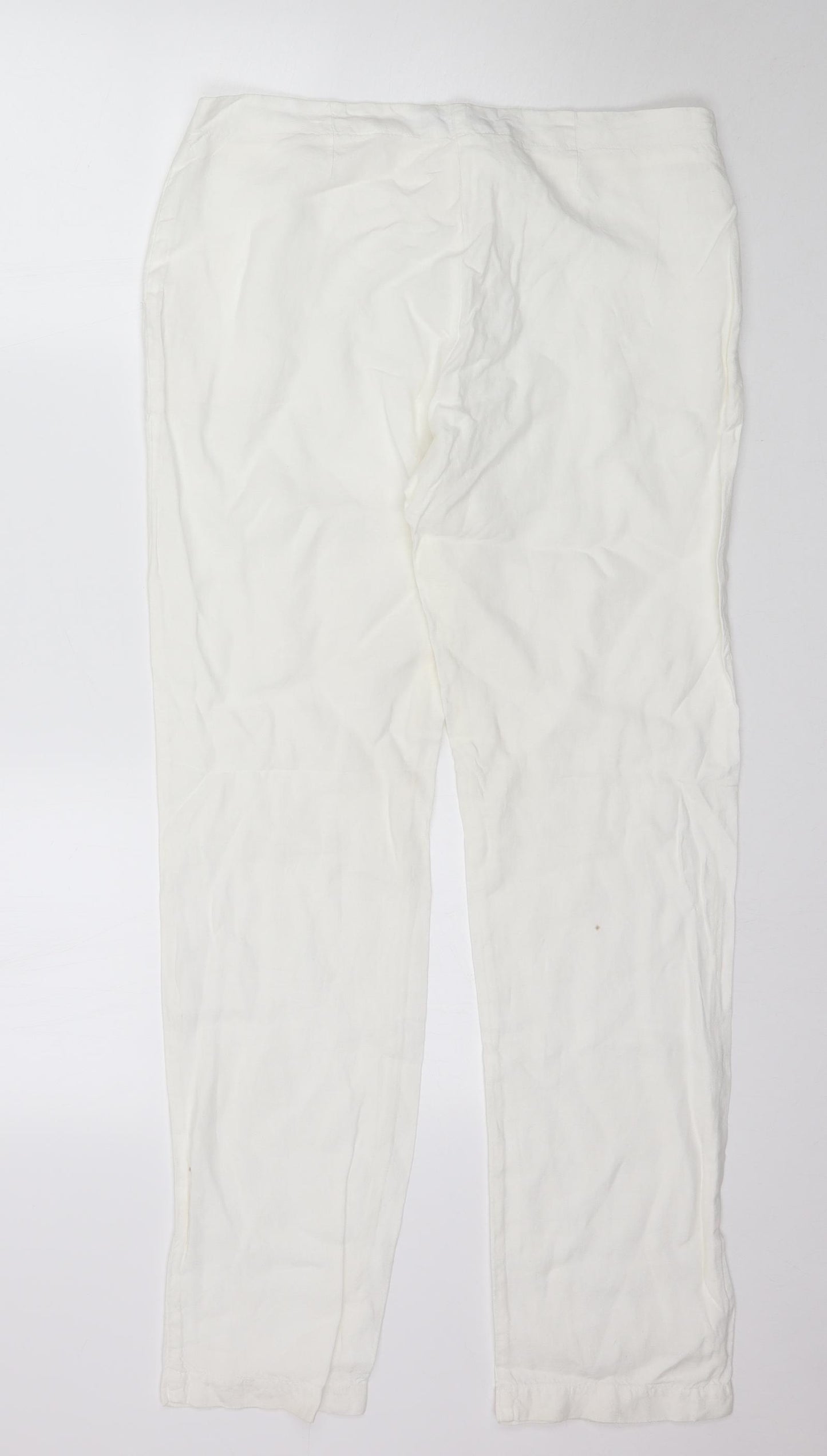 Beach Cafe Womens Ivory   Trousers  Size L L31 in