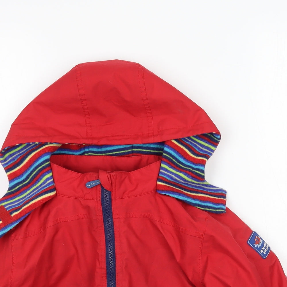 JoJo Maman Bébé Boys Red   Rain Coat Coat Size 2-3 Years