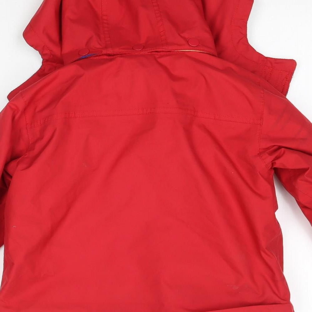JoJo Maman Bébé Boys Red   Rain Coat Coat Size 2-3 Years