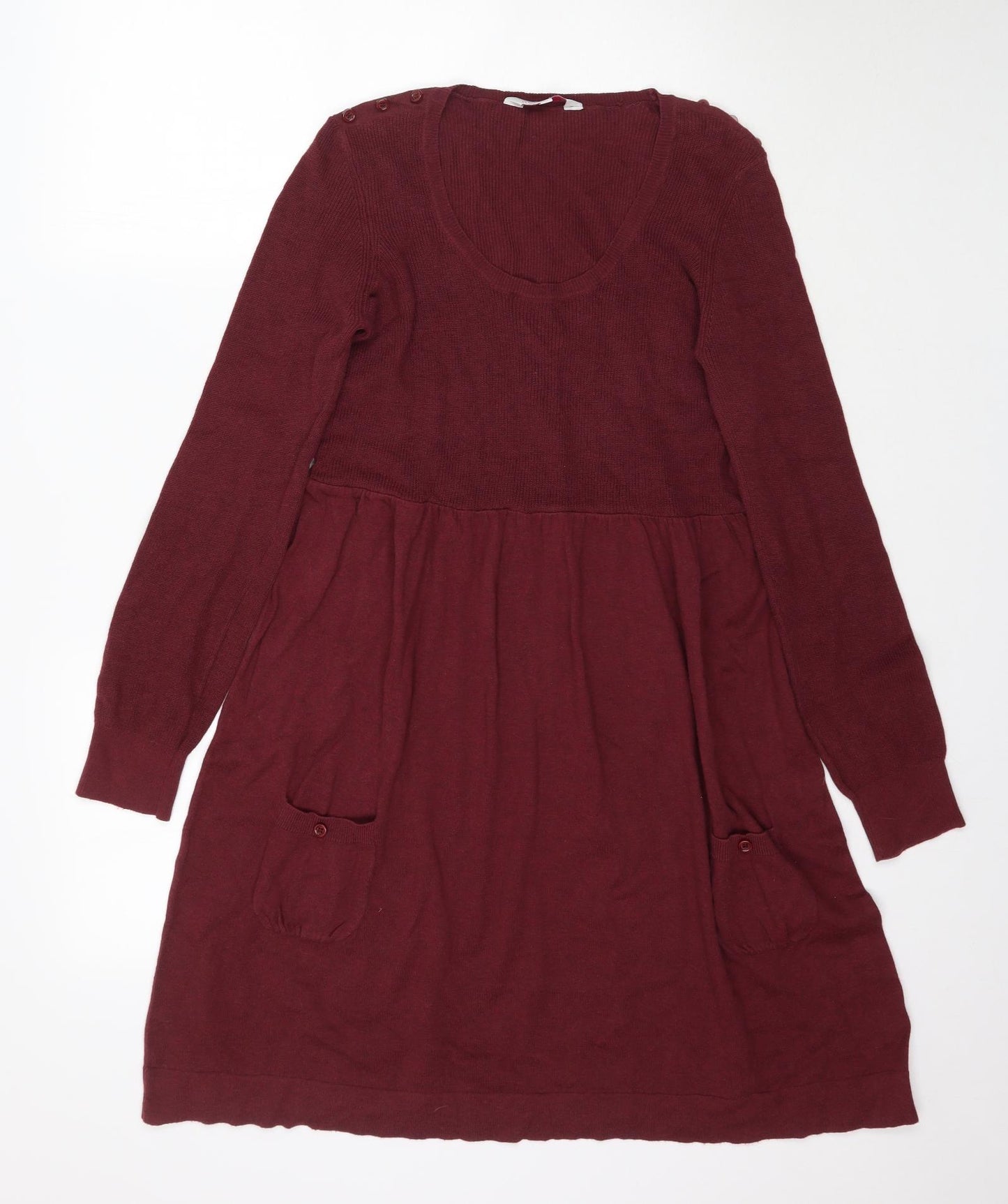 Debenhams Womens Red  Knit Fit & Flare  Size 12