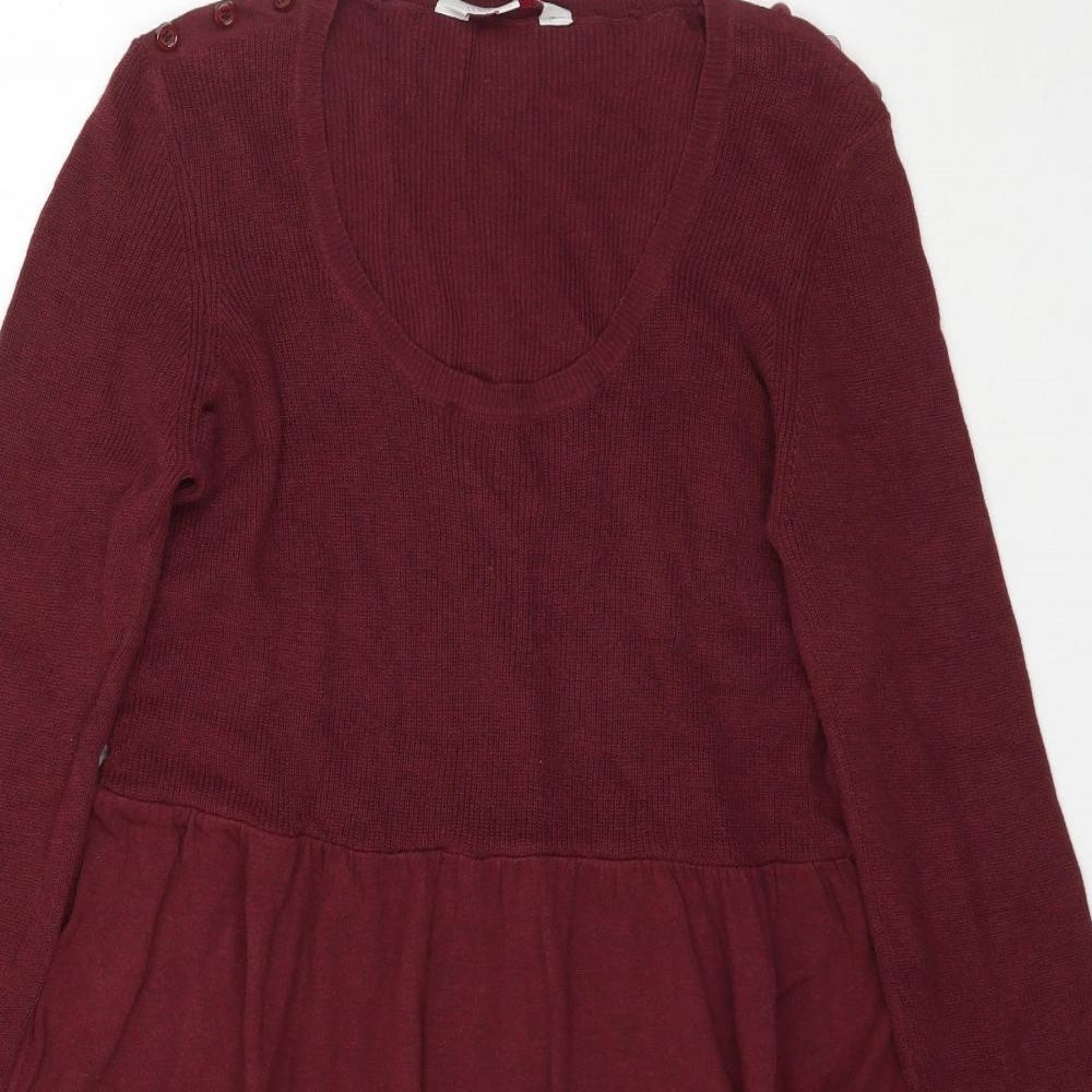 Debenhams Womens Red  Knit Fit & Flare  Size 12