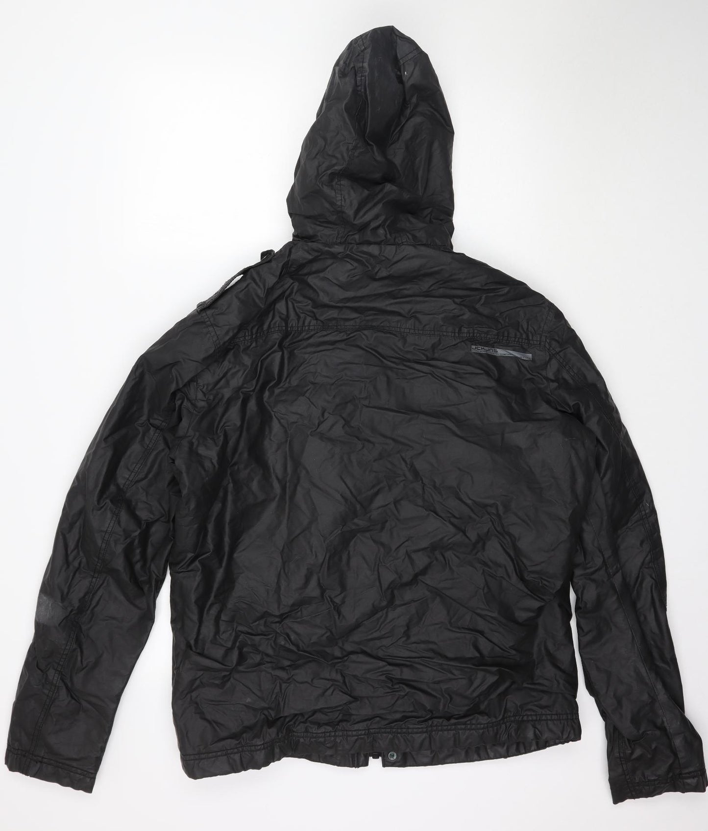 JACK & JONES Mens Black   Rain Coat Coat Size XL