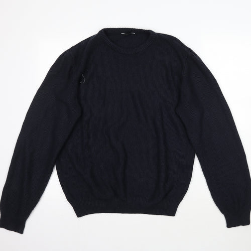 M&Co Womens Blue  Knit Pullover Jumper Size L