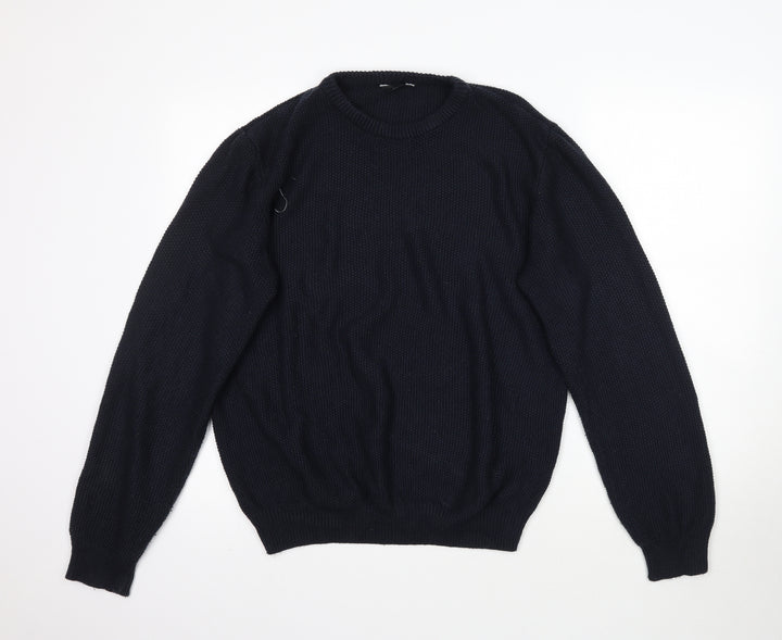 M&Co Womens Blue  Knit Pullover Jumper Size L