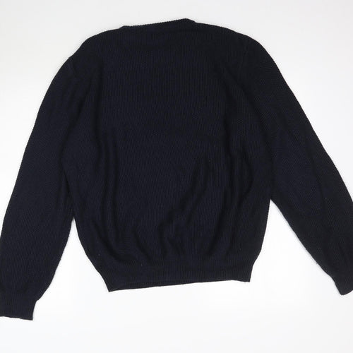 M&Co Womens Blue  Knit Pullover Jumper Size L