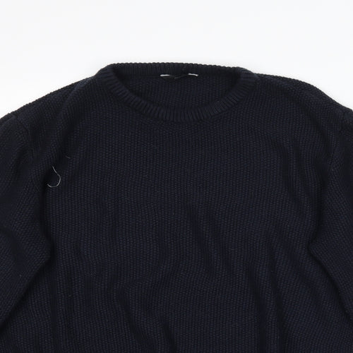 M&Co Womens Blue  Knit Pullover Jumper Size L