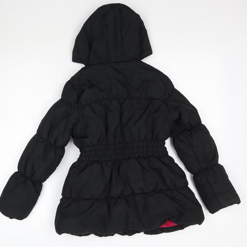 George Girls Black   Puffer Jacket Coat Size 8-9 Years