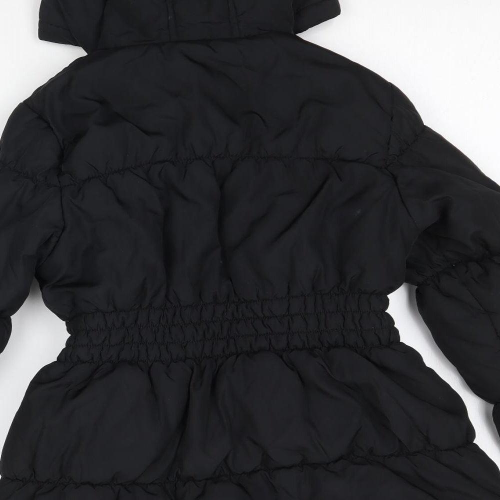 George Girls Black   Puffer Jacket Coat Size 8-9 Years