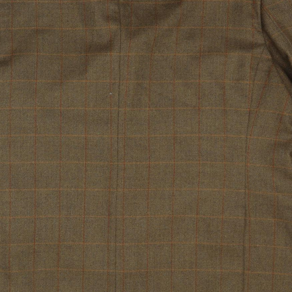 Brook Taverner Mens Green Plaid  Jacket Suit Jacket Size 50