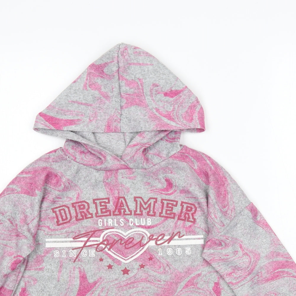 Matalan Girls Multicoloured   Pullover Hoodie Size 9 Years  - Swirls