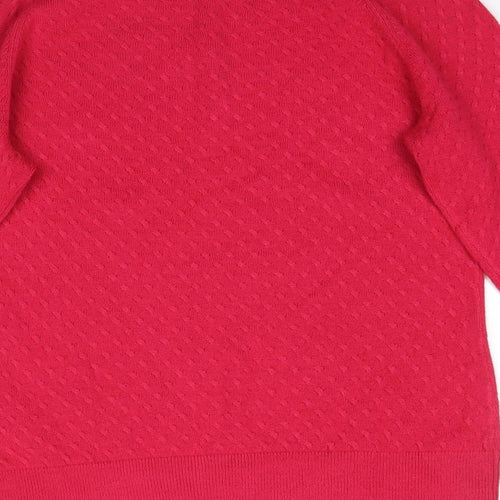 Marks and Spencer Womens Pink  Knit Pullover Jumper Size 10  - Textured
