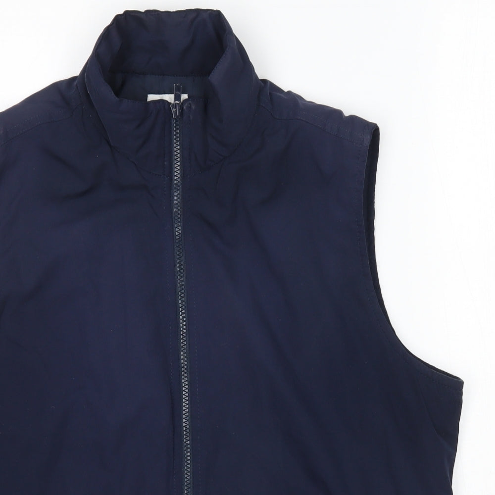 Para Mens Blue   Gilet Coat Size L