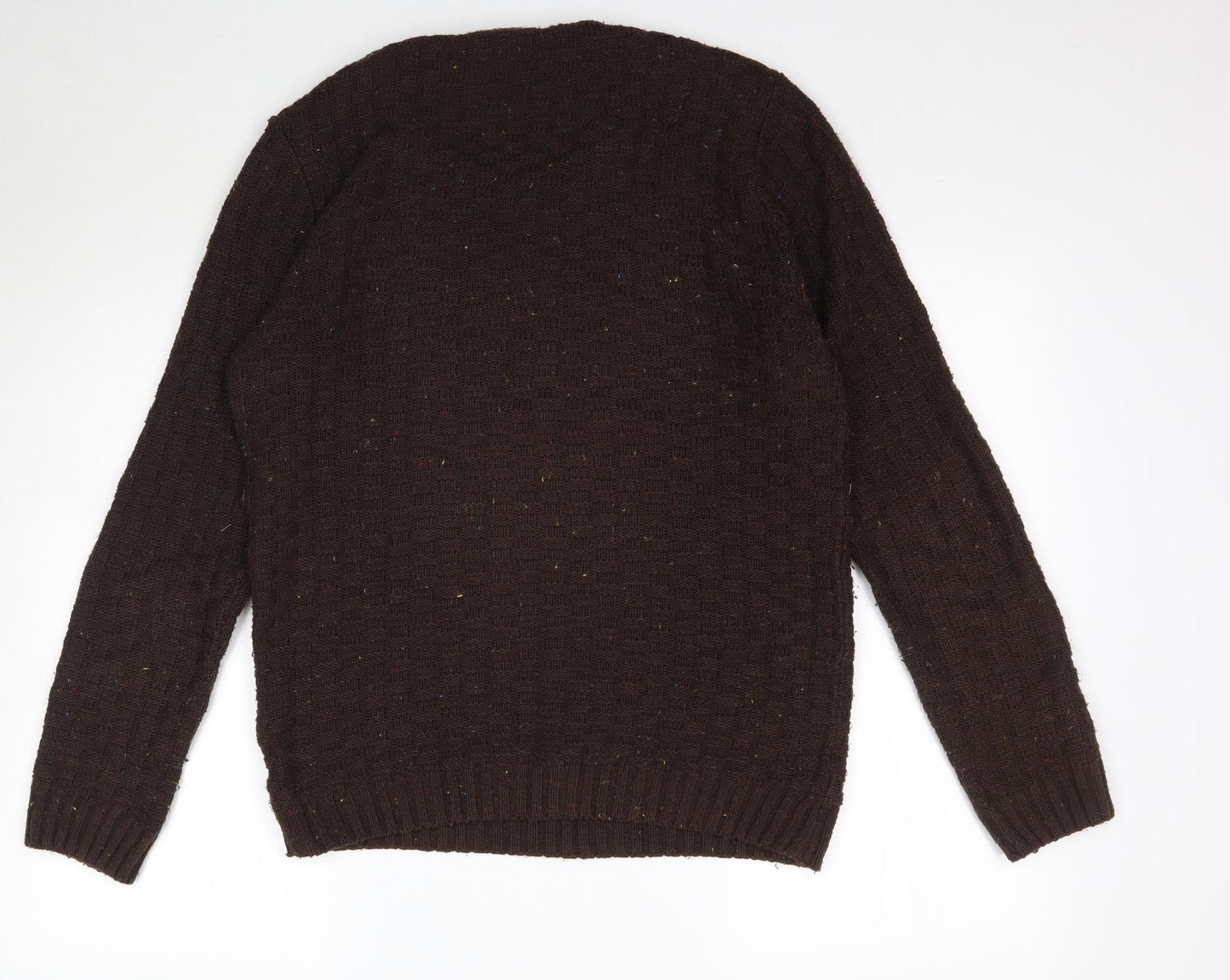 Who's Who Mens Brown  Knit Pullover Jumper Size M