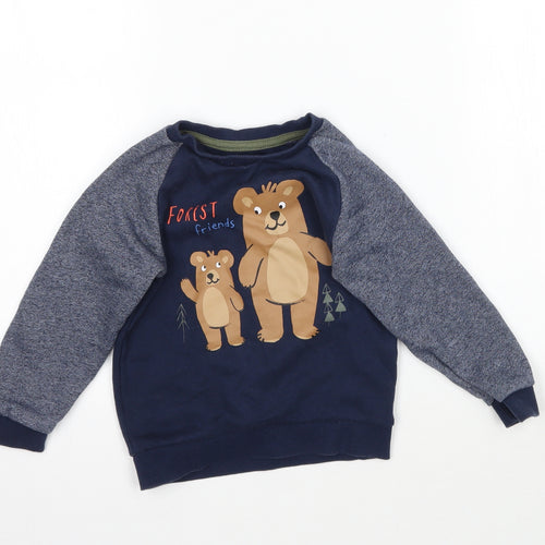 Primark Baby Blue   Basic T-Shirt Size 12 Months  - Bear