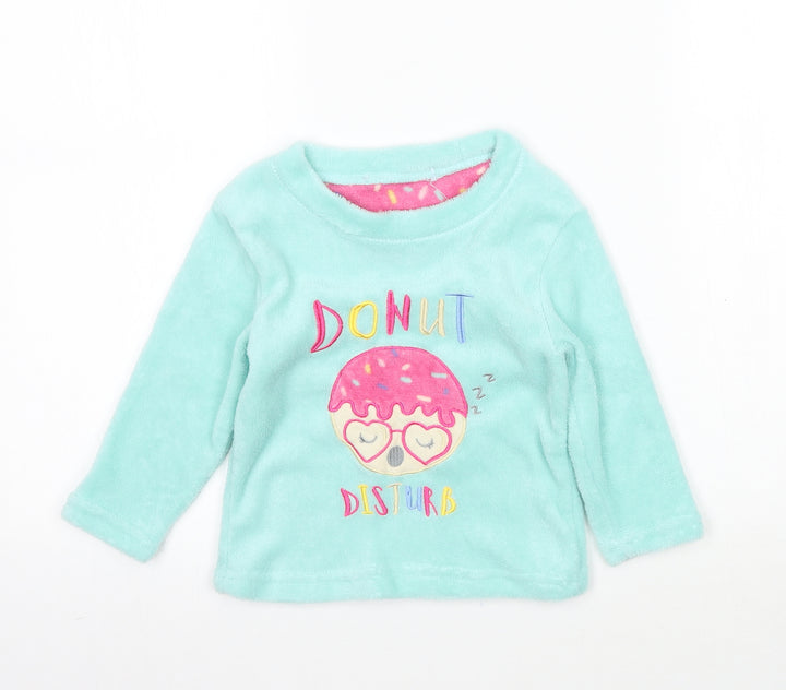 Just like you Girls Grey Top Pyjama Top Size 2-3 Years - Fluffy Donut