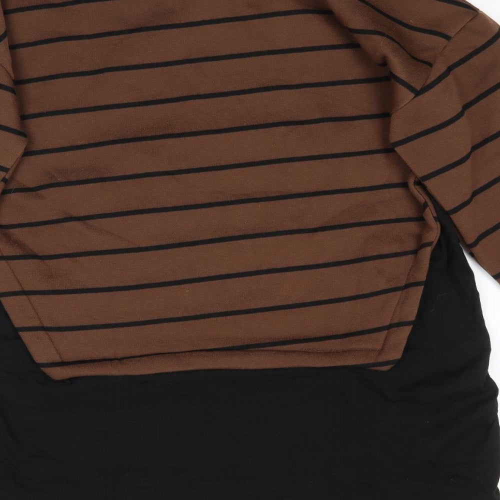 Avanti Womens Brown Striped Knit Pullover Jumper Size S