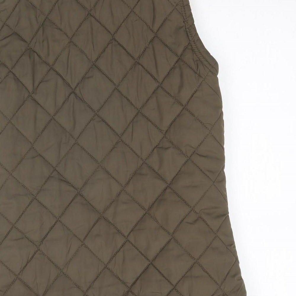 Denim & Co. Womens Green   Gilet Coat Size 10  - Quilted