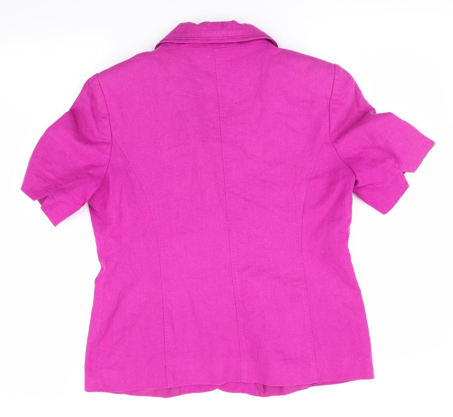 BM Collection Womens Pink   Jacket  Size 12  - Linen Look Jacket