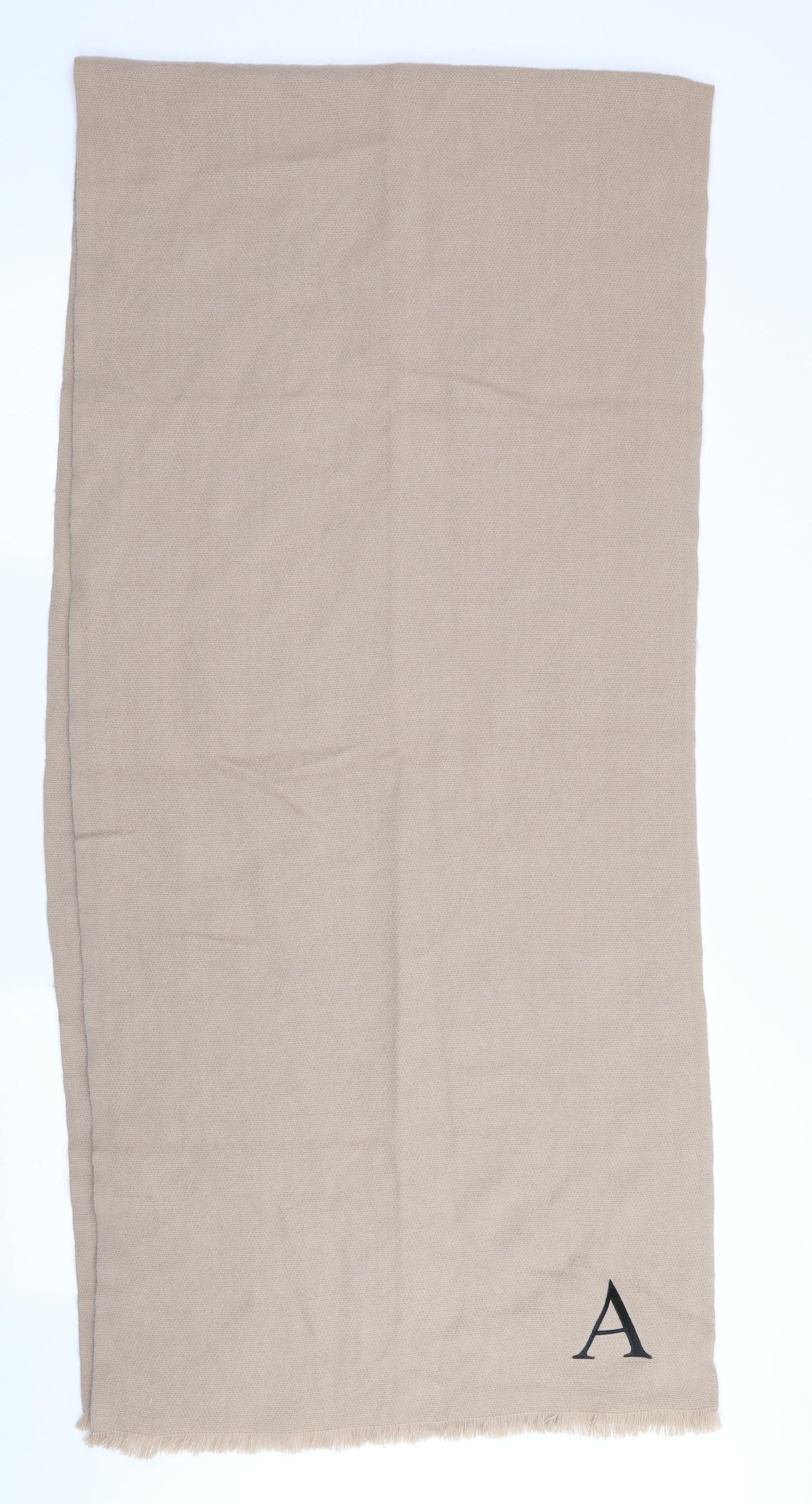 ASOS Mens Beige   Scarf  One Size  - Monogrammed A