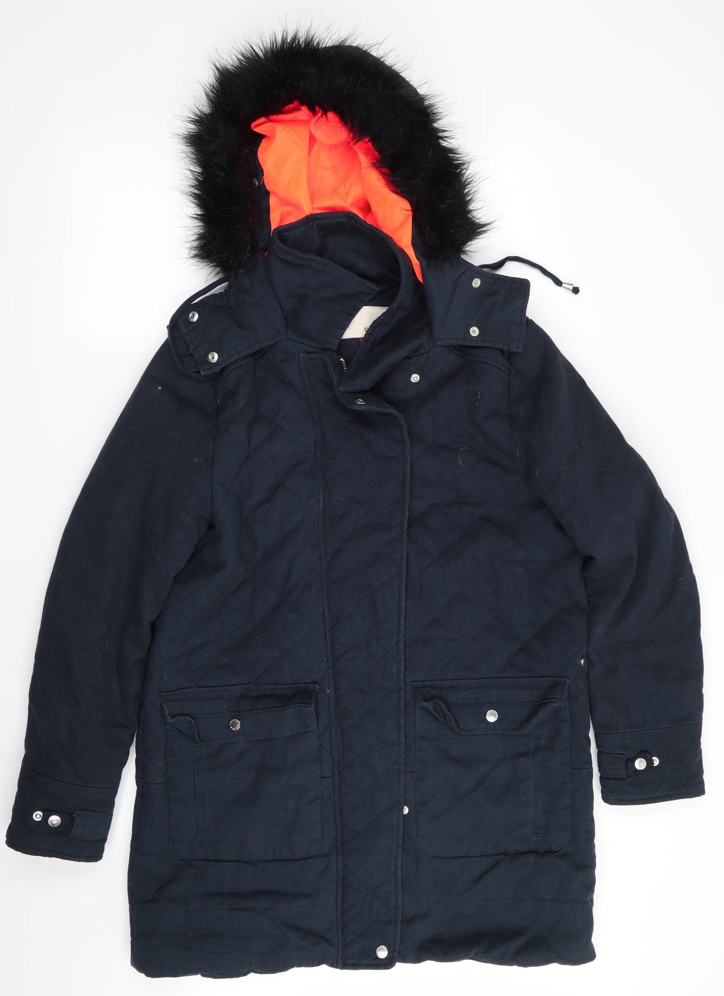 Coated London Womens Blue   Quilted Coat Size 14