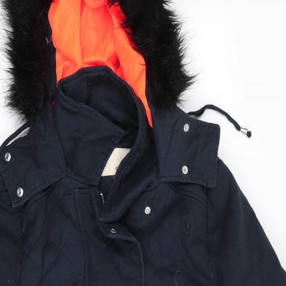 Coated London Womens Blue   Quilted Coat Size 14