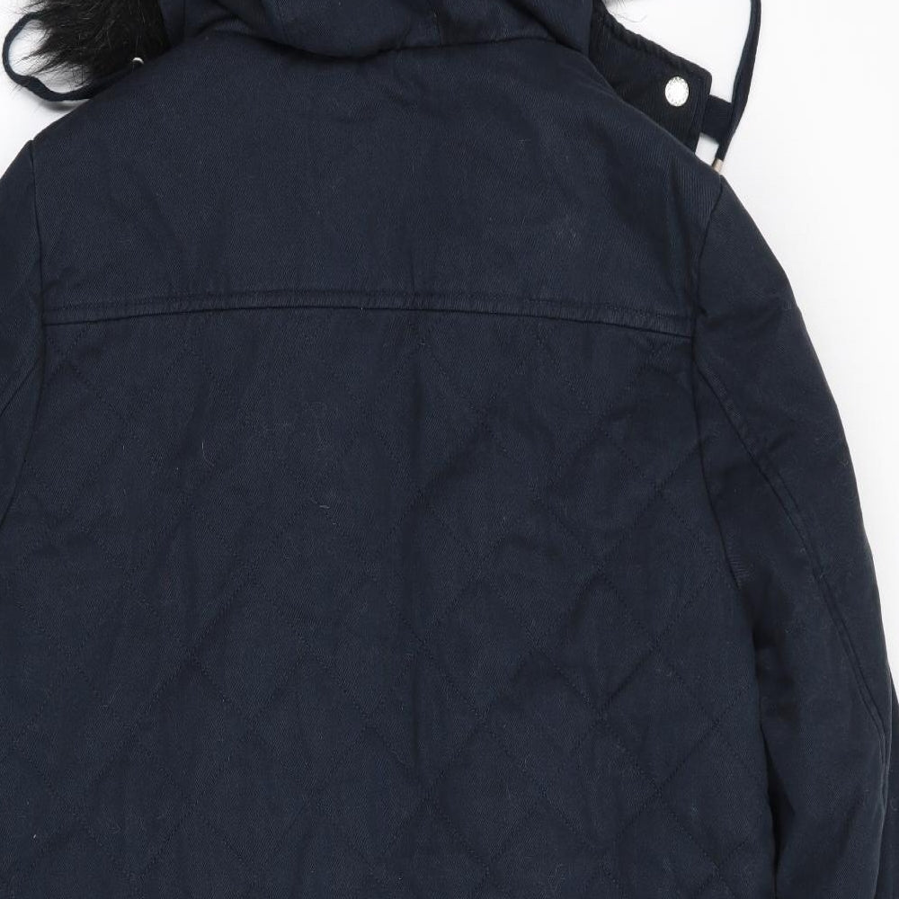 Coated London Womens Blue   Quilted Coat Size 14