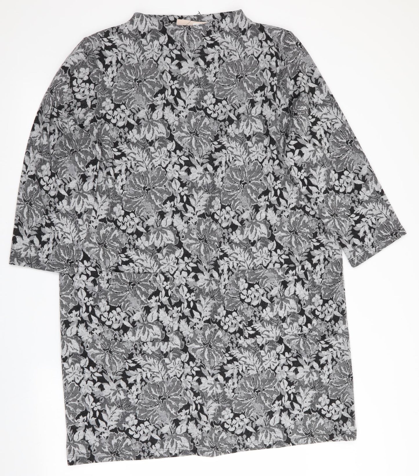 TU Womens Grey Floral  Jumper Dress  Size 20