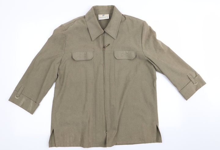 Frankenwalder Womens Green   Jacket  Size 12  - 3/4 sleeves