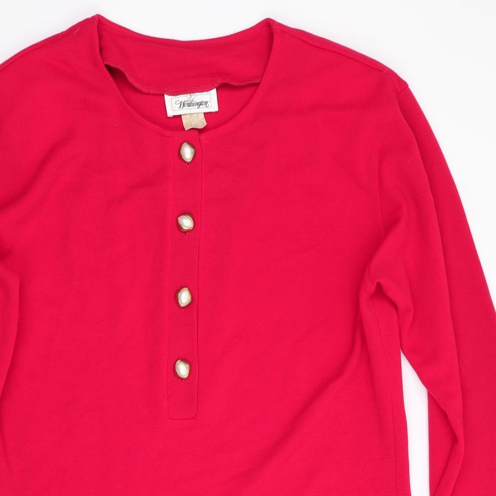 Worthington Womens Red   Tunic Blouse Size L  - Longline Top