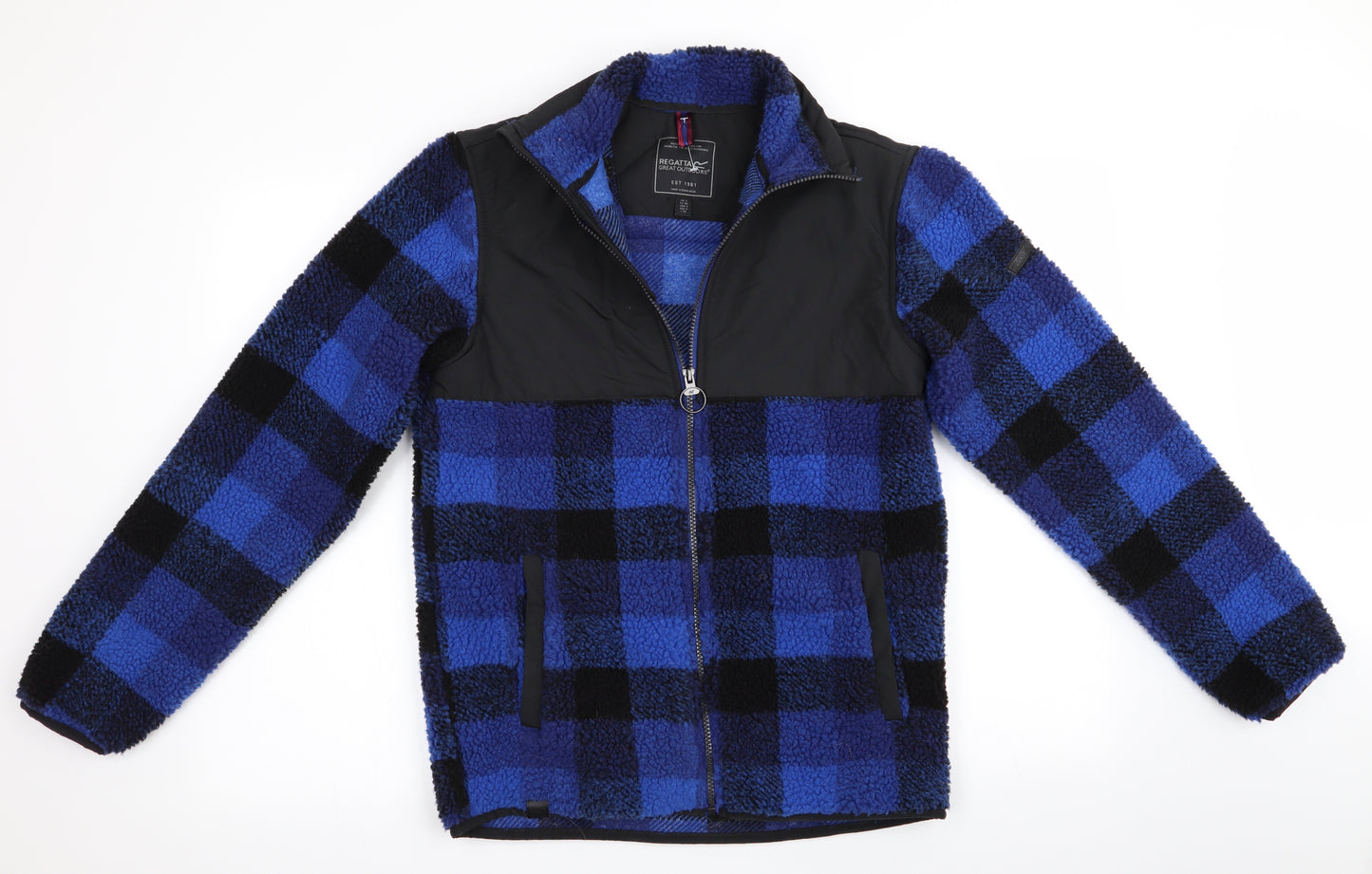 Regatta Mens Blue Check  Jacket Coat Size S  - Padded Shirt Type Jacket