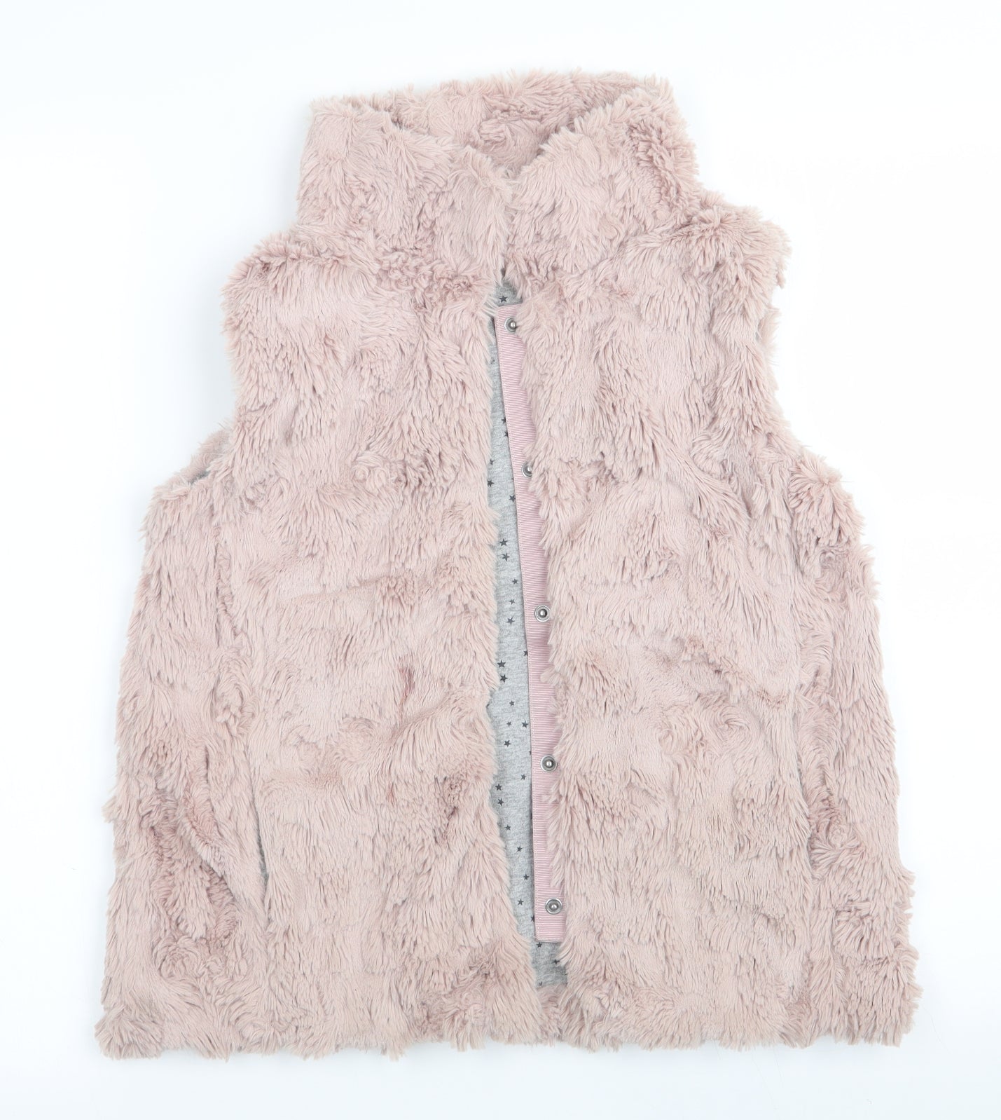NEXT Girls Pink   Gilet Waistcoat Size 12 Years  - Faux Fur