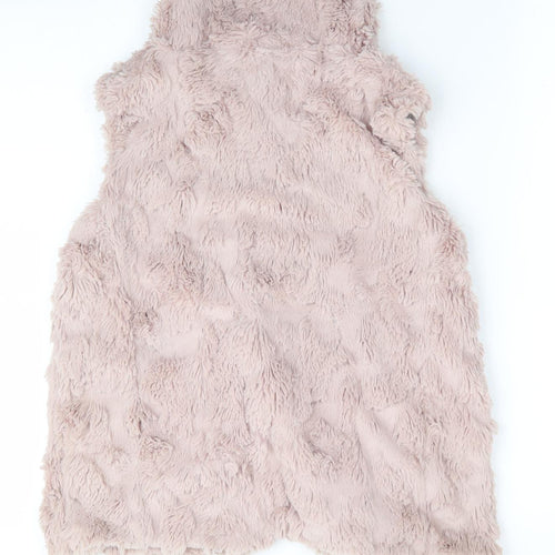 NEXT Girls Pink   Gilet Waistcoat Size 12 Years  - Faux Fur