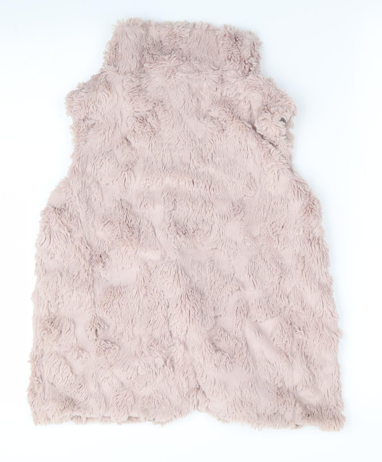 NEXT Girls Pink   Gilet Waistcoat Size 12 Years  - Faux Fur