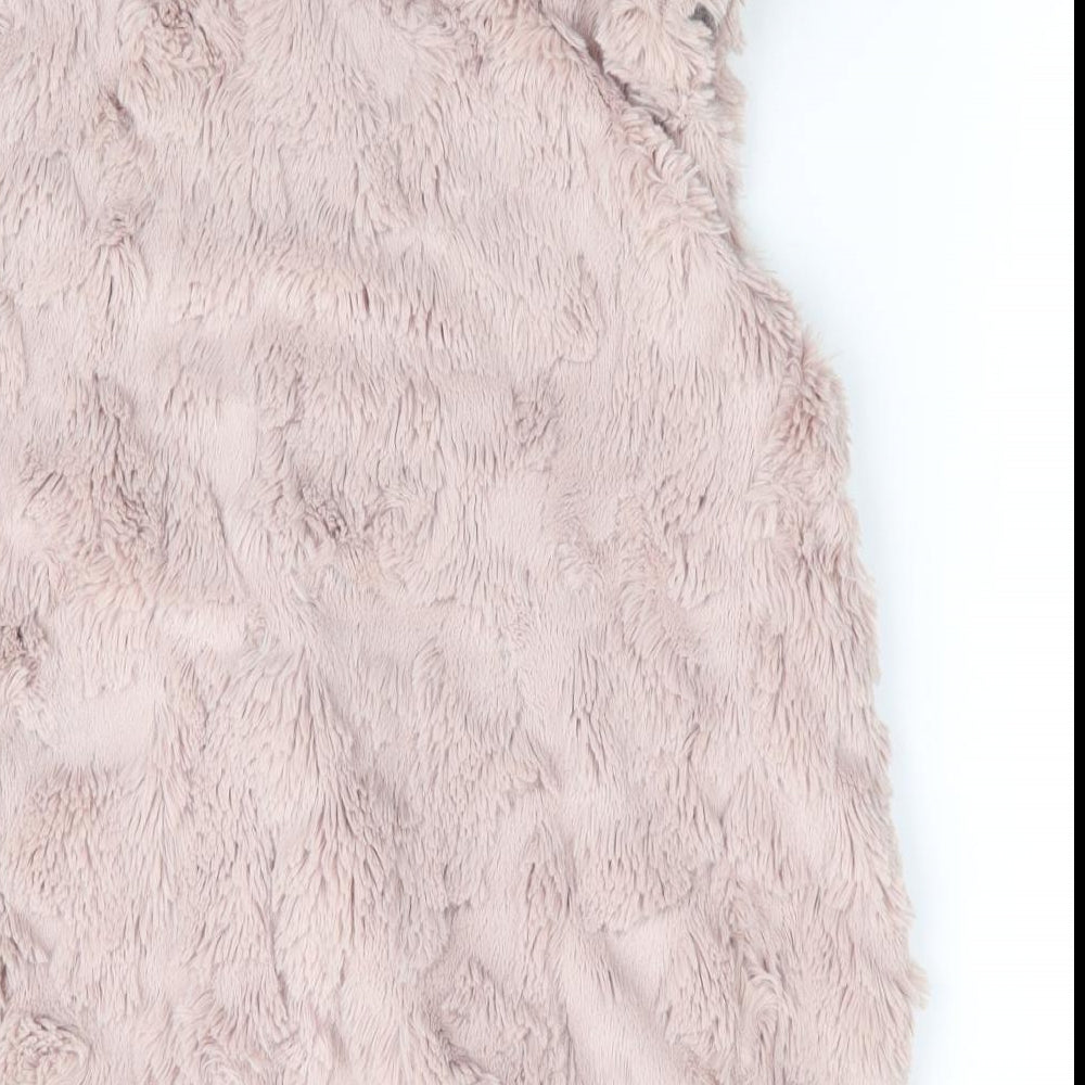 NEXT Girls Pink   Gilet Waistcoat Size 12 Years  - Faux Fur
