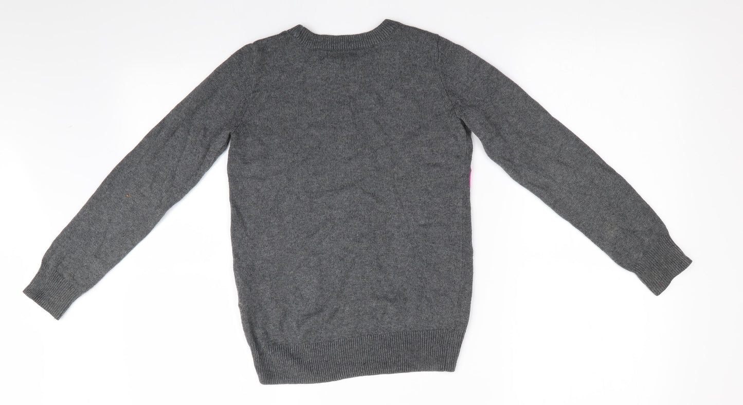 Gap Girls Grey   Pullover Jumper Size 10 Years  - Love
