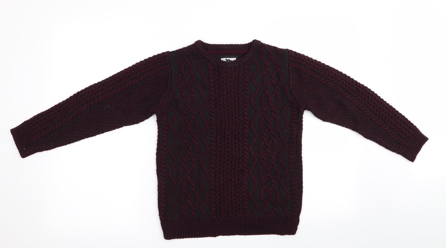 Blackwood Boys Purple   Pullover Jumper Size 9-10 Years  - Chunky knit