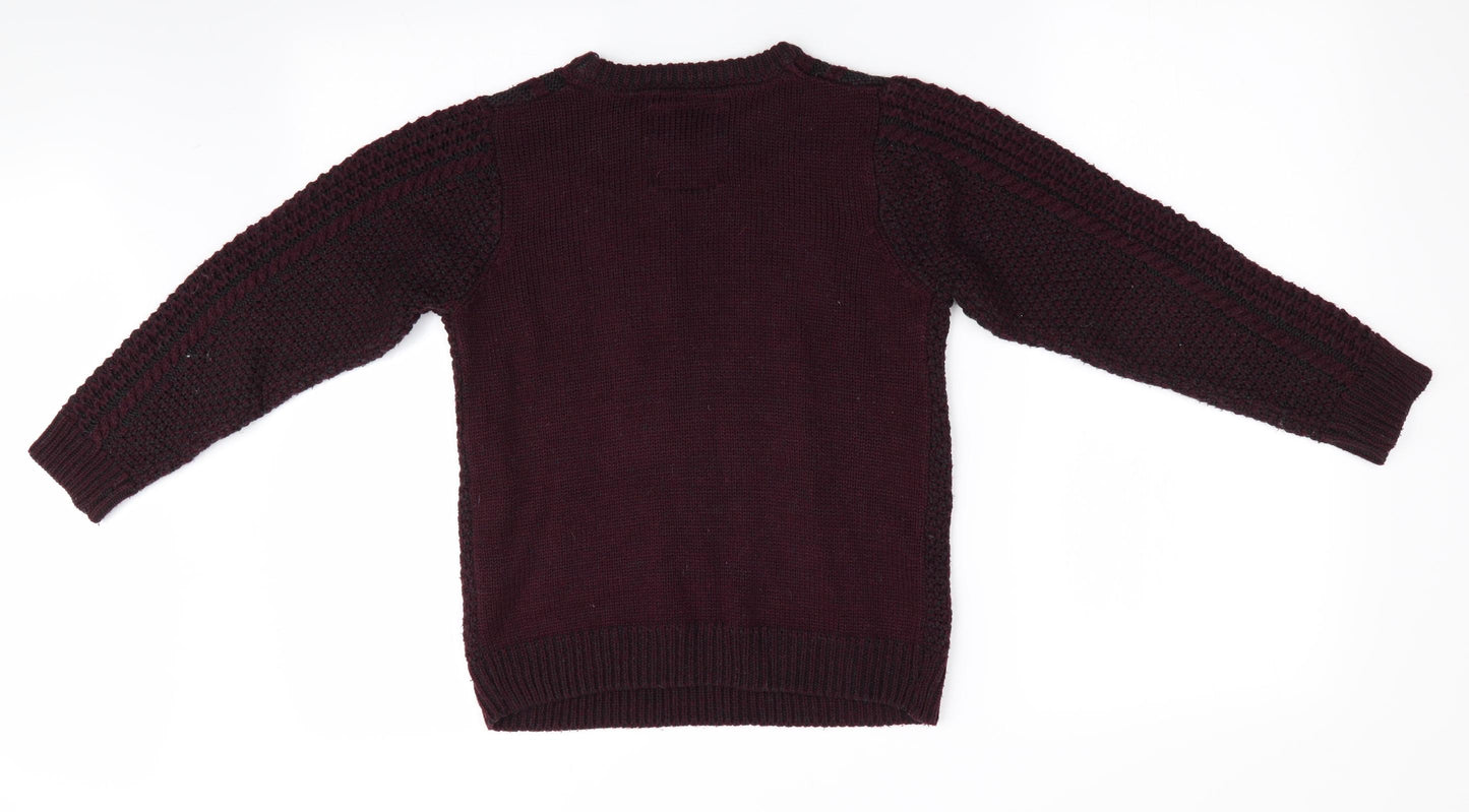 Blackwood Boys Purple   Pullover Jumper Size 9-10 Years  - Chunky knit