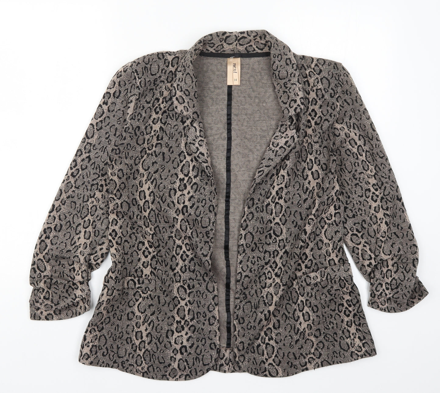 George Womens Brown Animal Print  Jacket  Size 14
