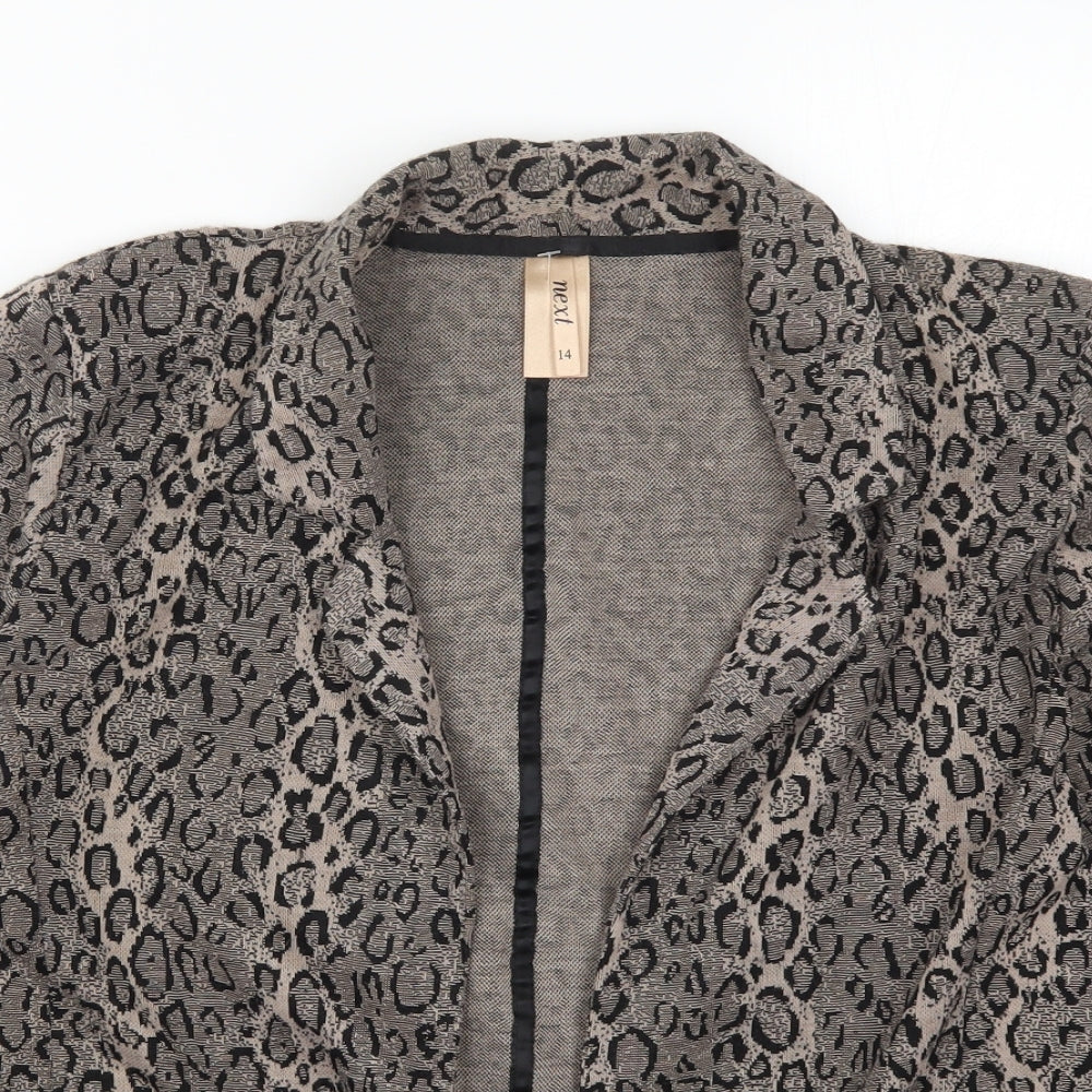 George Womens Brown Animal Print  Jacket  Size 14