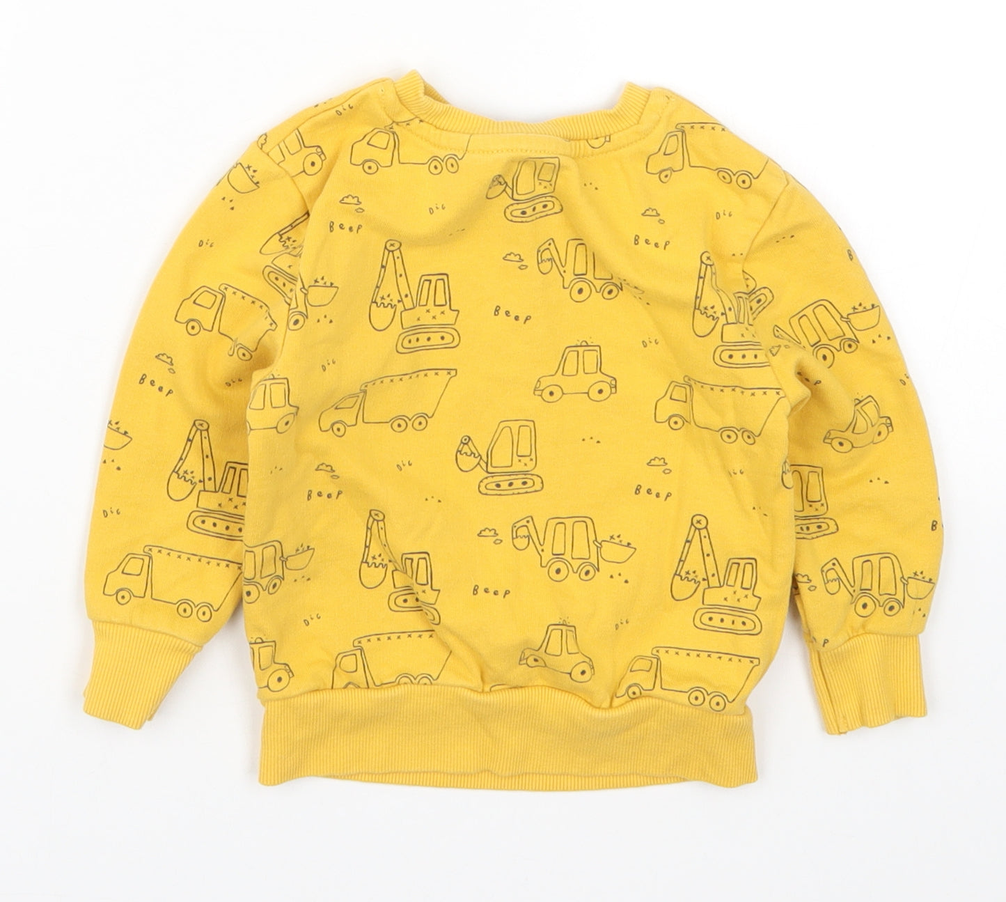George Boys Yellow   Basic T-Shirt Size 18-24 Months  - Diggers