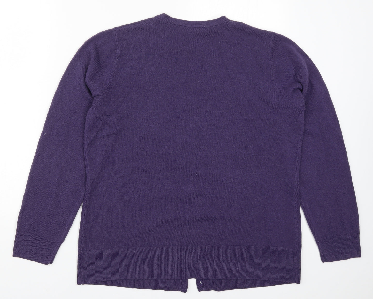 BHS Womens Purple  Knit Cardigan Jumper Size 18