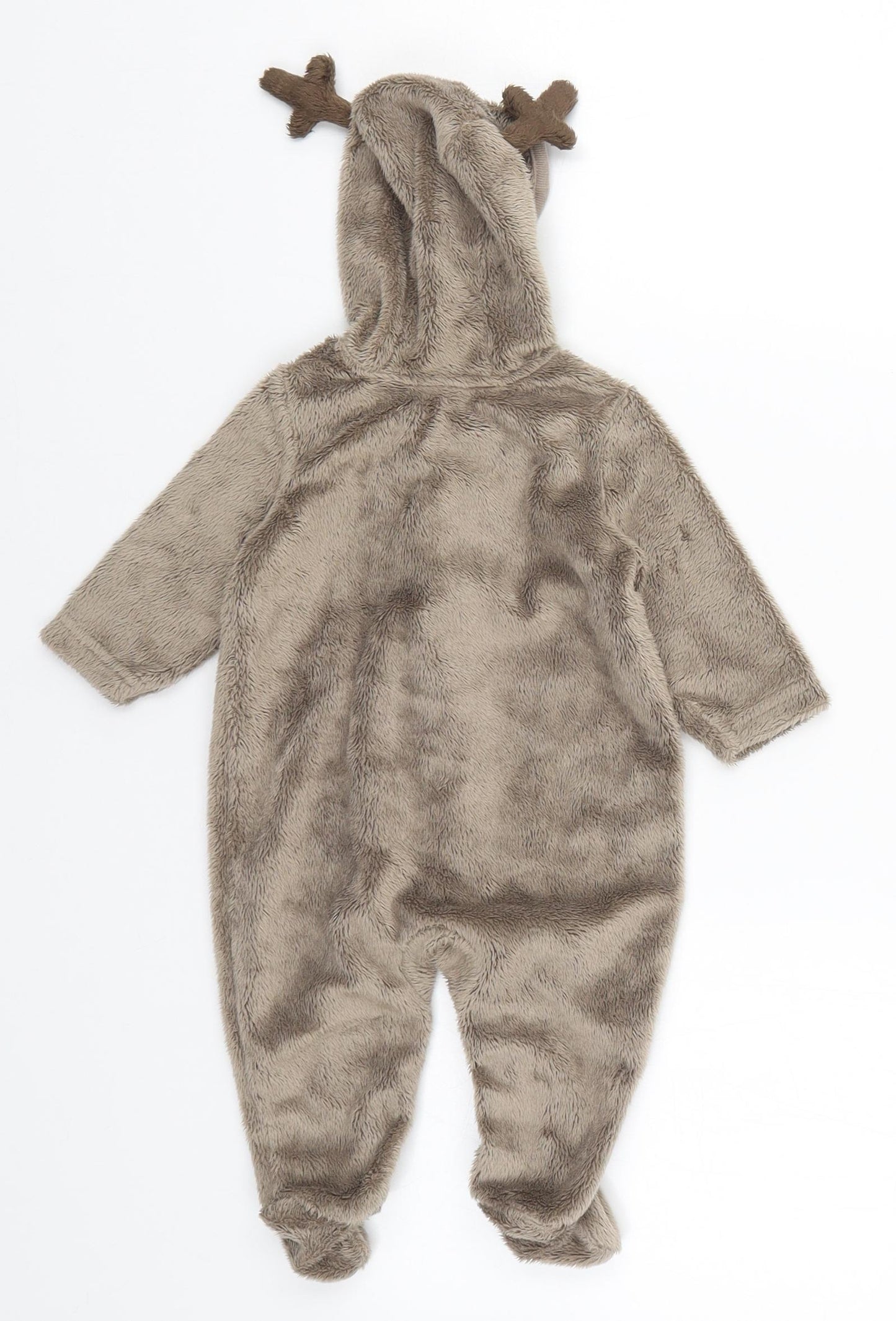 Tesco Baby Brown Solid  Cami One Piece Size 0-3 Months  - Reindeer