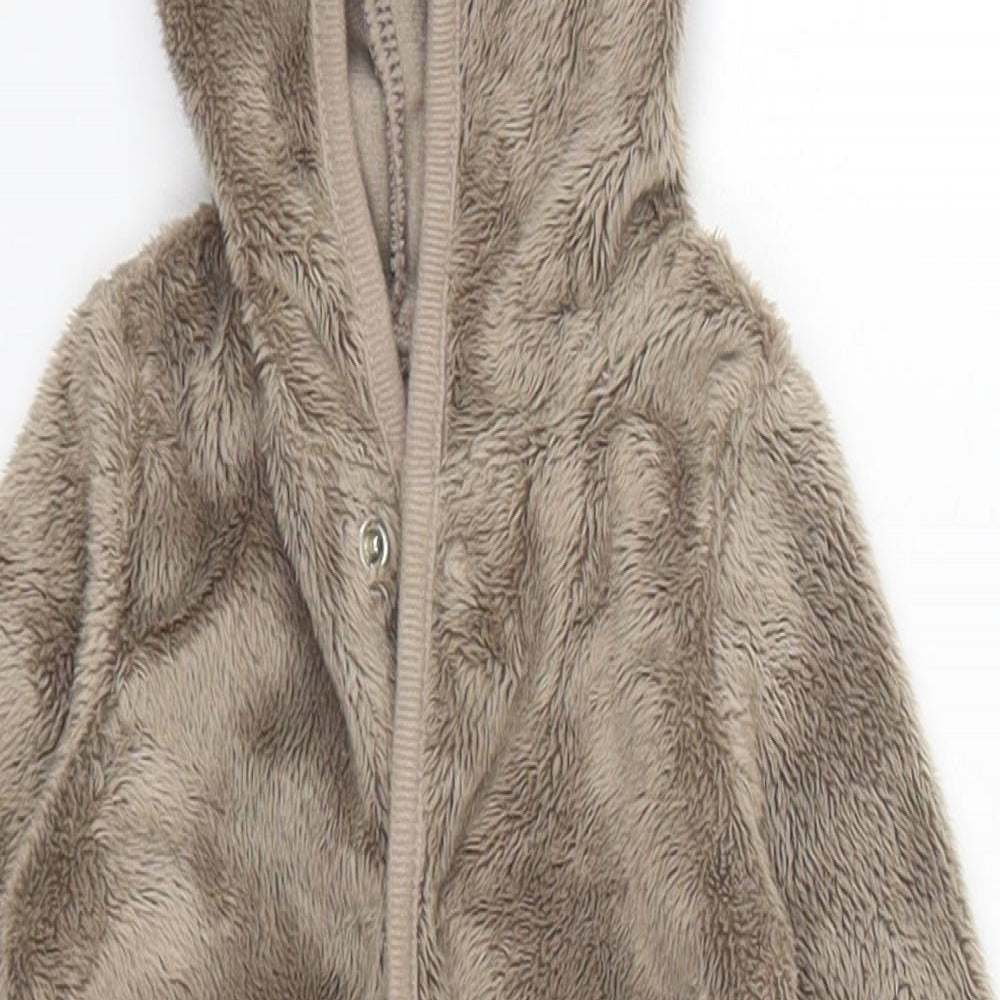 Tesco Baby Brown Solid  Cami One Piece Size 0-3 Months  - Reindeer