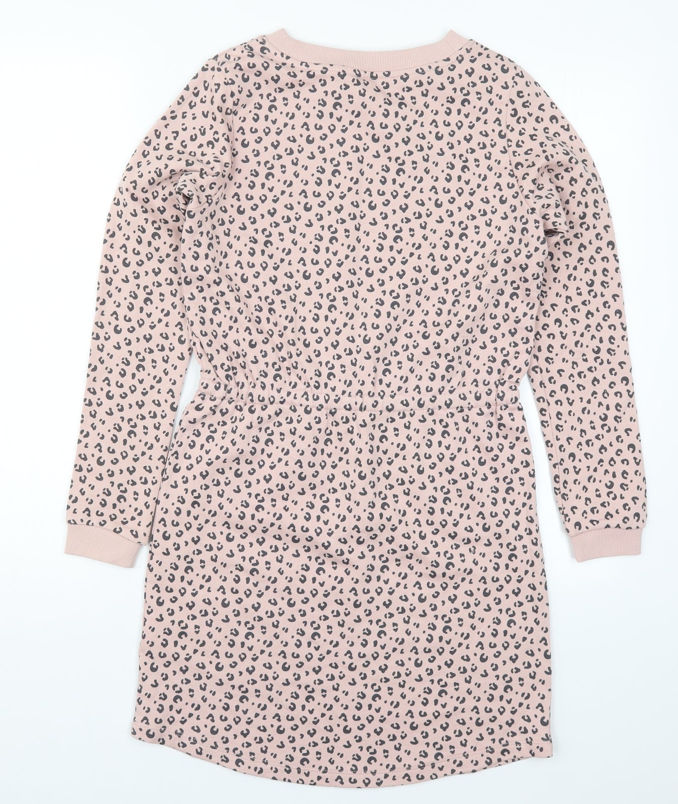 H&M Girls Pink Animal Print  T-Shirt Dress  Size 11-12 Years
