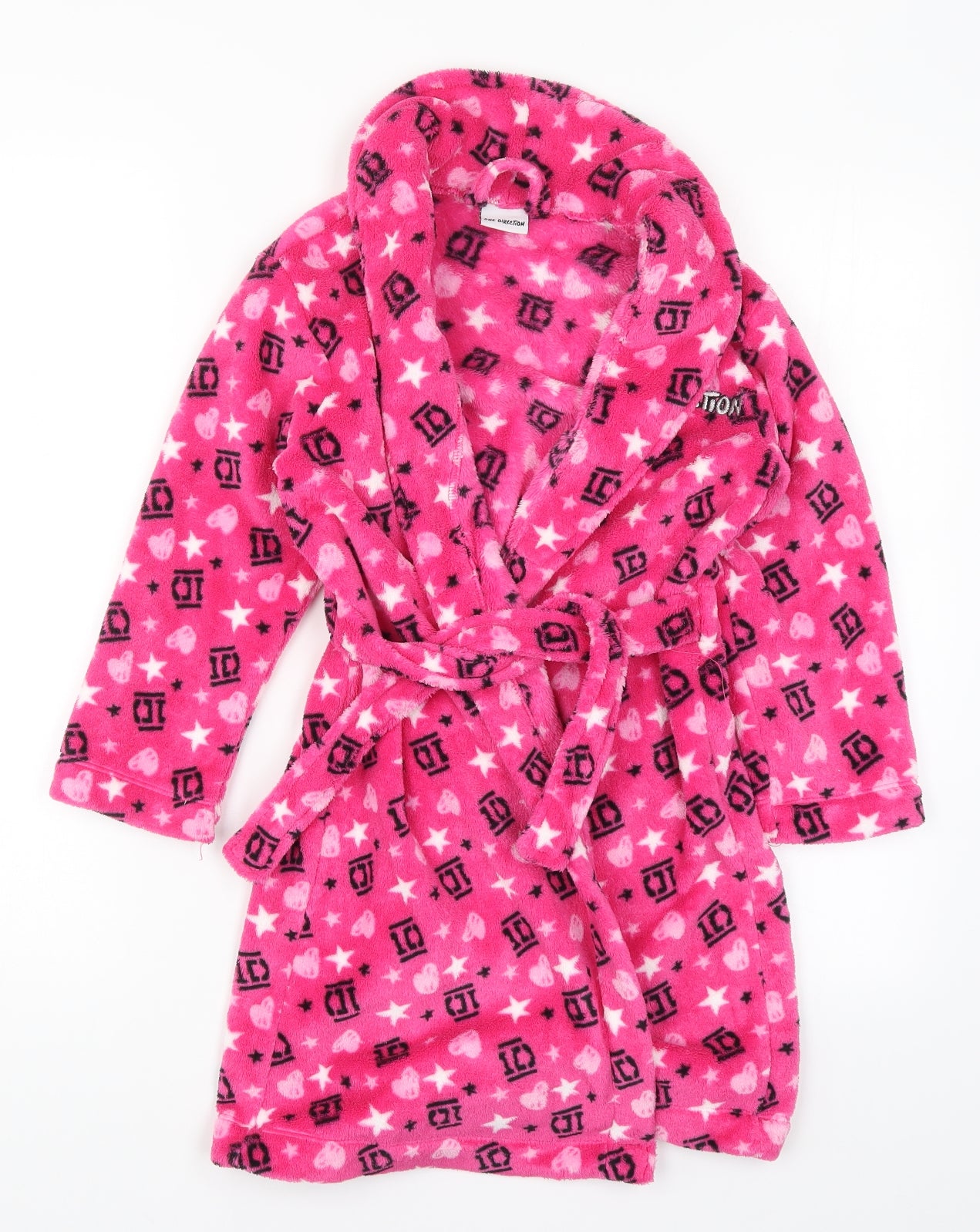 George Girls Pink Solid  Kimono Robe Size 7-8 Years  - One Direction